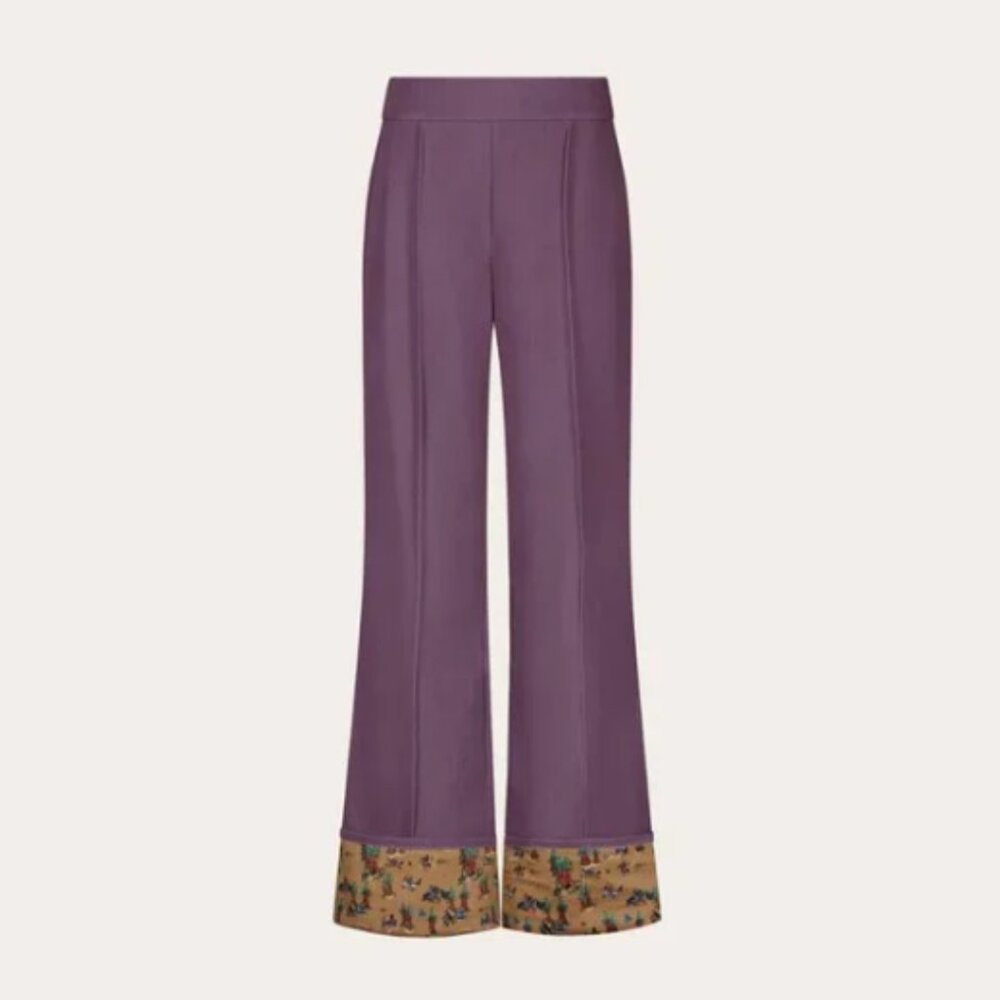 Good Alma Aubergine Eggplant Purple Redwood 100% Cotton Twill Pants Trousers S
